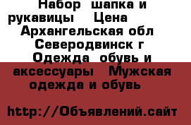 Набор: шапка и рукавицы. › Цена ­ 1 300 - Архангельская обл., Северодвинск г. Одежда, обувь и аксессуары » Мужская одежда и обувь   